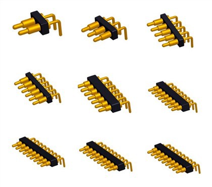 ขั้วต่อ Pogo Pin มุมขวาแบบสปริงโหลด